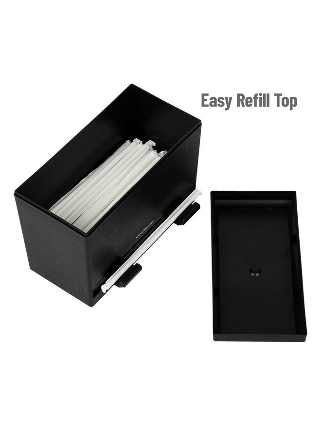 Mind Reader Mind Reader Straw Dispenser, Pencil Dispenser, Classroom Must Have, Restaurant Supply, Plastic, 9.25"L x 4.5"W x 7.5"H, Black  - Image 4