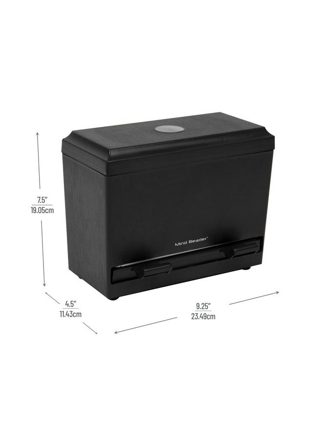 Mind Reader Mind Reader Straw Dispenser, Pencil Dispenser, Classroom Must Have, Restaurant Supply, Plastic, 9.25"L x 4.5"W x 7.5"H, Black  - Image 3