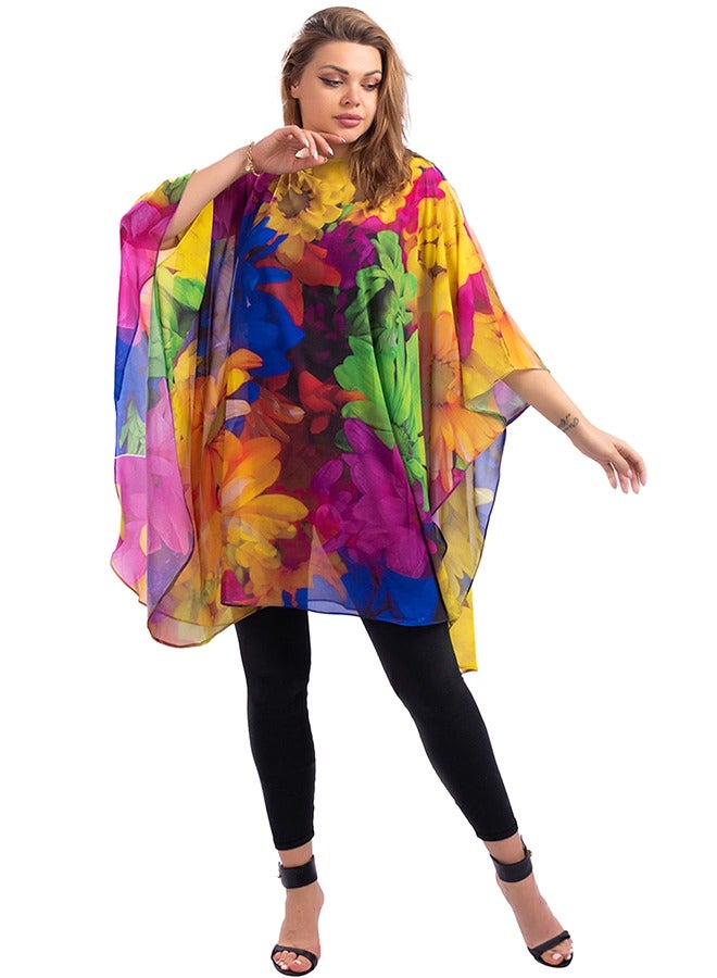 Zmurud "Chiffon Poncho - Printed "  - Image 2