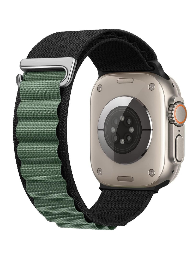 Generic - Trail/Alpine Loop Nylon Band Compatible with Apple Watch Ultra 2/Ultra Band 49mm 45mm 44mm 42mm, Adjustable with Metal C-Hook Strap for iWatch Ultra Series 9/8/7/6/5/4/3/2/1/SE2/SE - Image 1