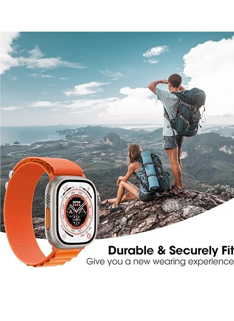 Generic - Trail/Alpine Loop Nylon Band Compatible with Apple Watch Ultra 2/Ultra Band 49mm 45mm 44mm 42mm, Adjustable with Metal C-Hook Strap for iWatch Ultra Series 9/8/7/6/5/4/3/2/1/SE2/SE - Image 1