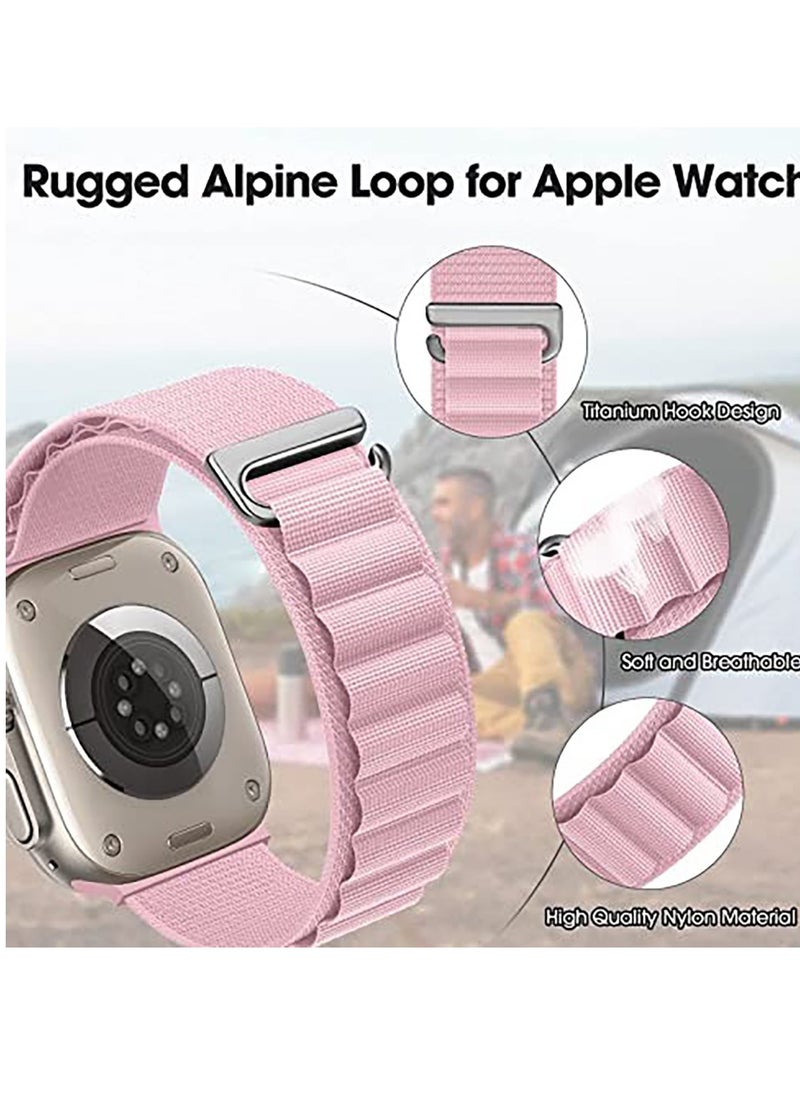 Generic - Trail/Alpine Loop Nylon Band Compatible with Apple Watch Ultra 2/Ultra Band 49mm 45mm 44mm 42mm, Adjustable with Metal C-Hook Strap for iWatch Ultra Series 9/8/7/6/5/4/3/2/1/SE2/SE - Image 1