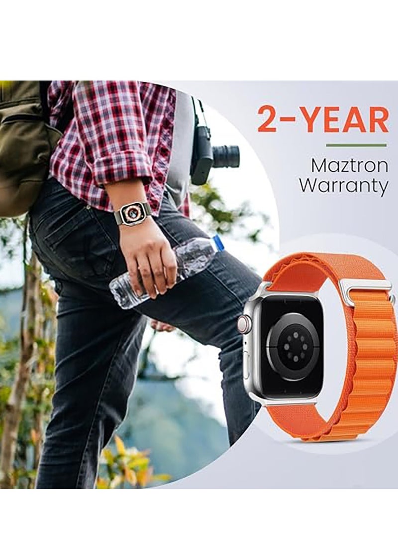 Generic - Trail/Alpine Loop Nylon Band Compatible with Apple Watch Ultra 2/Ultra Band 49mm 45mm 44mm 42mm, Adjustable with Metal C-Hook Strap for iWatch Ultra Series 9/8/7/6/5/4/3/2/1/SE2/SE - Image 1