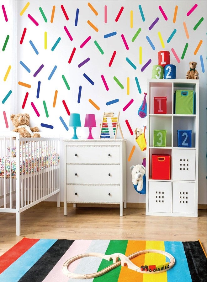 CharmFlo 300Pcs Confetti Wall Decals Removable Peel and Stick Waterproof Sprinkle Wall Stickers Kids Girls Bedroom Nursery Playroom Classroom DIY Dorm Living Room Party（Dark Color） - Image 4