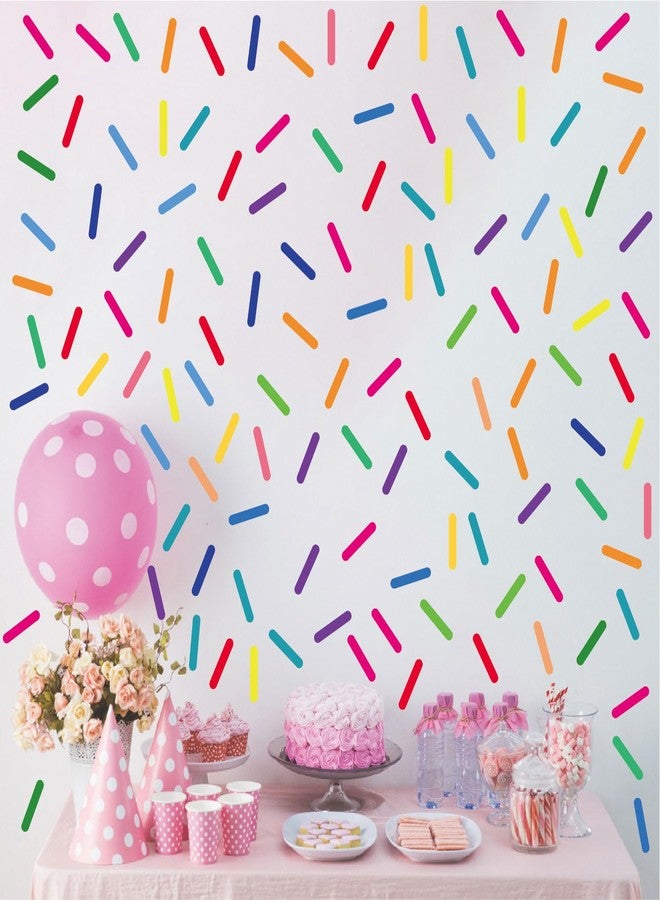 CharmFlo 300Pcs Confetti Wall Decals Removable Peel and Stick Waterproof Sprinkle Wall Stickers Kids Girls Bedroom Nursery Playroom Classroom DIY Dorm Living Room Party（Dark Color） - Image 1
