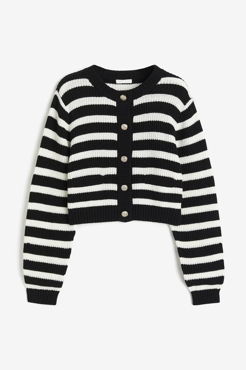 اتش اند ام كارديغان محبوك بتصميم مرن