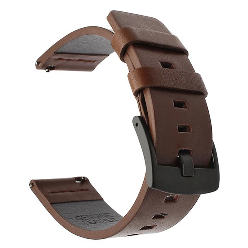 erorex For Huawei / Samsung Gear S3 / S2 Leather Watch Band Universal Quick Release Watch Band, Color: Brown Black Buckle(22Mm) - Image 1