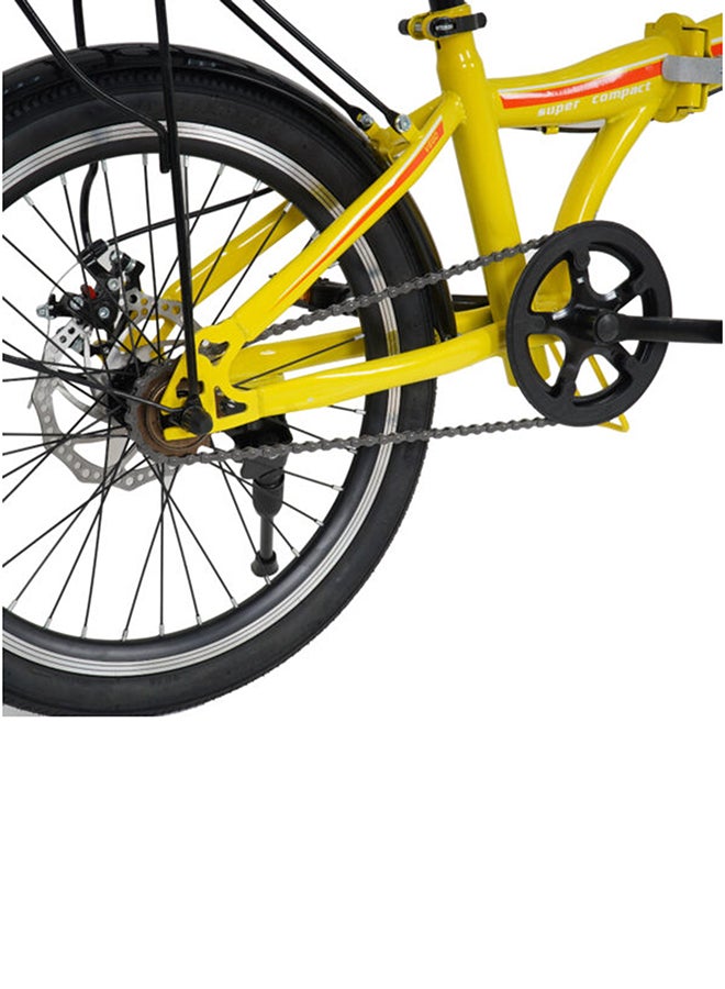 Vego Folding Bike || 20 Inch Wheel Size || Single Speed|| Kids Unisex || Adjustable Seat || Yellow - Image 5