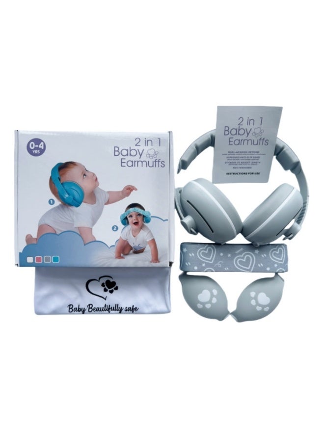 الدليبن سدادات أذن للأطفال، سدادات أذن قابلة للتعديل لتخفيف الضوضاء، حماية أذن للأطفال الرضع والأطفال الصغار، سدادات أذن قابلة للتعديل لحماية الأذن، سماعات رأس عازلة للضوضاء، عصابة رأس فريدة من نوعها لملاءمة آمنة ومريحة، لحماية الأذن، النوم، مستلزمات السفر للأطفال - Image 2