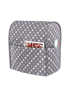LUXJA Dust Cover Compatible With 68 Quart Stand Mixer Cloth Cover With Pockets For Stand Mixer And Extra Accessories (Compatible With 68 Quart Stand Mixer) Gray Dots  - Image 3