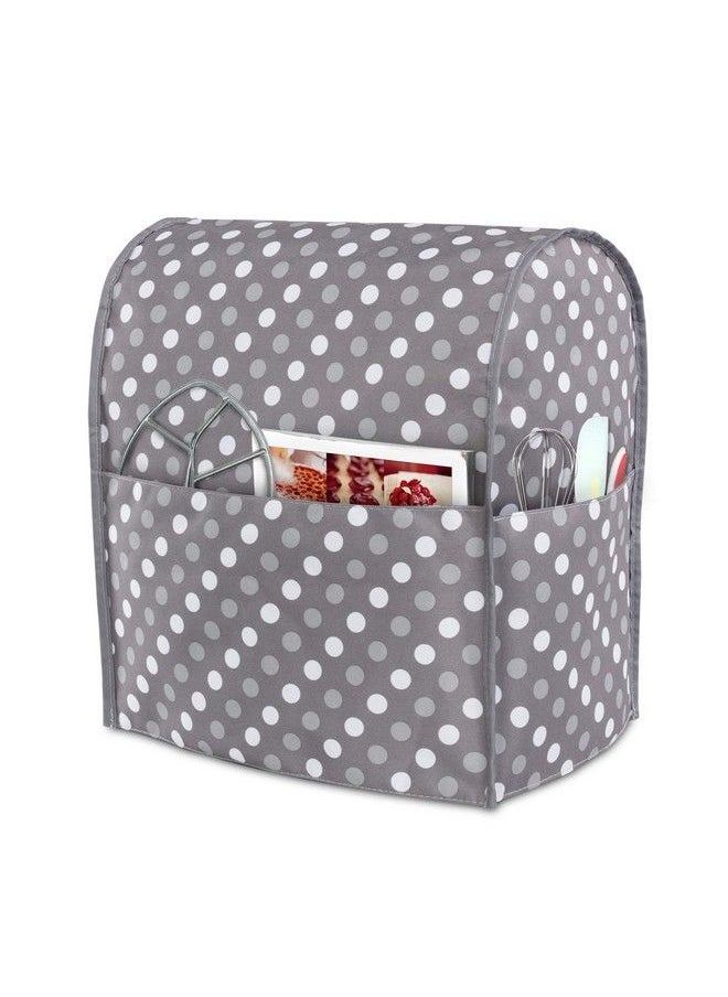 LUXJA - Dust Cover Compatible With 68 Quart Stand Mixer Cloth Cover With Pockets For Stand Mixer And Extra Accessories (Compatible With 68 Quart Stand Mixer) Gray Dots - Image 1