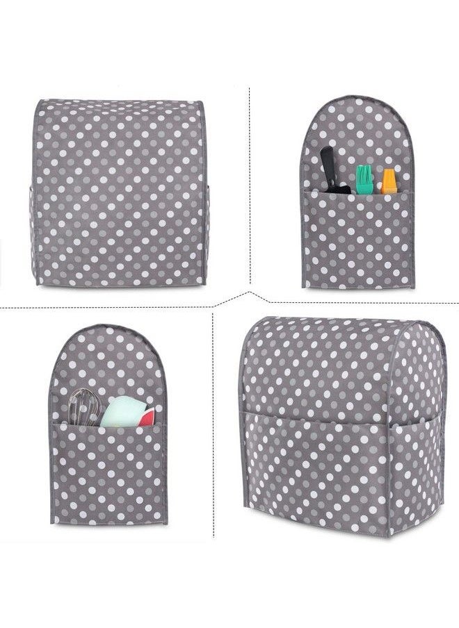 LUXJA - Dust Cover Compatible With 68 Quart Stand Mixer Cloth Cover With Pockets For Stand Mixer And Extra Accessories (Compatible With 68 Quart Stand Mixer) Gray Dots - Image 1