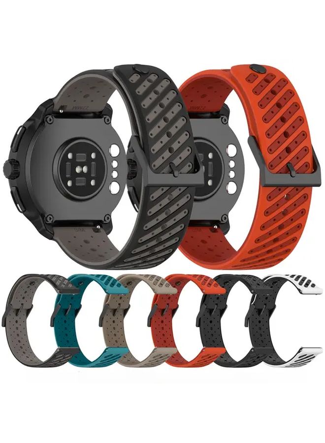 Soft Strap Breathable Wristband with Slanted Holes 22MM Gravel Lime - Image 2