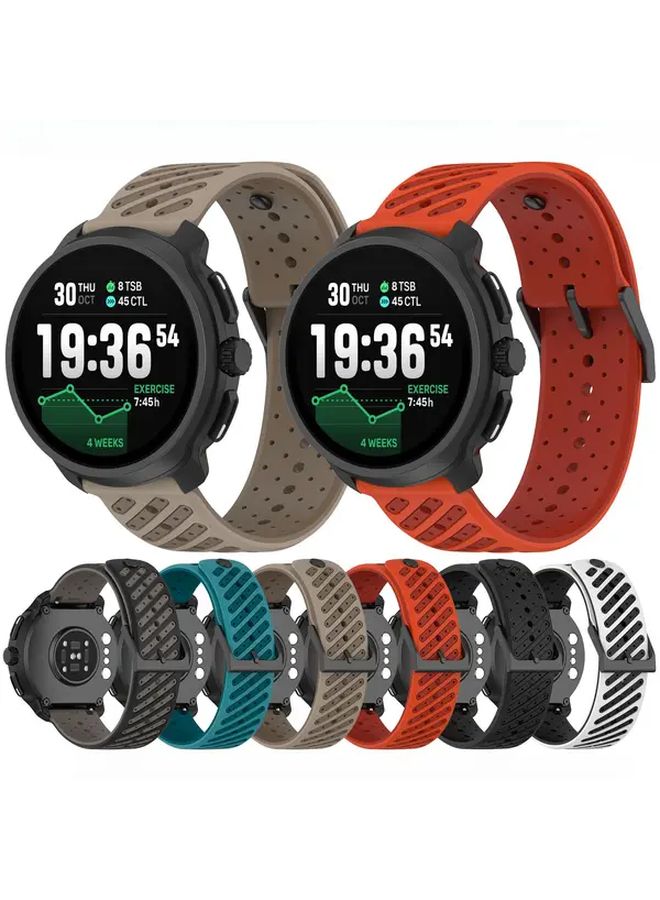 Soft Strap Breathable Wristband with Slanted Holes 22MM Gravel Lime - Image 1