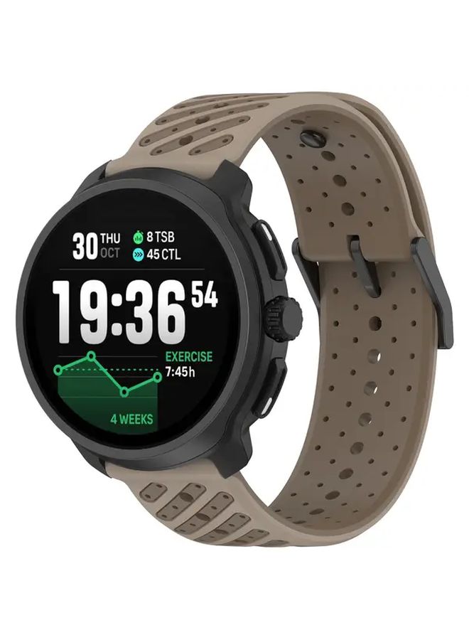 Soft Strap Breathable Wristband with Slanted Holes 22MM Gravel Lime - Image 4