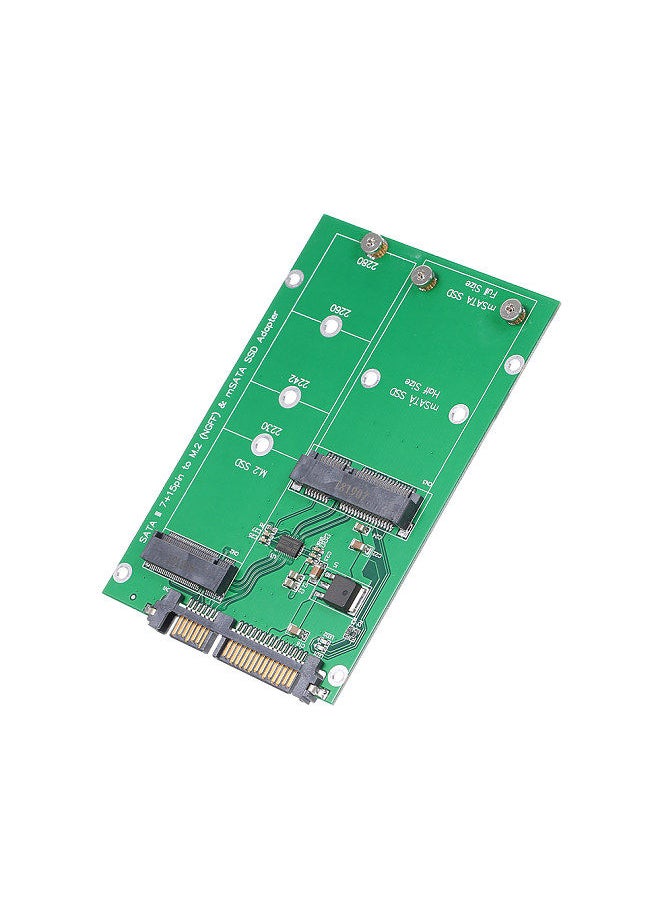Generic - M.2 NGFF to SATA Adapter Card MSATA SSD to SATA III Converter Support 2230 2242 2260 2280 - Image 1
