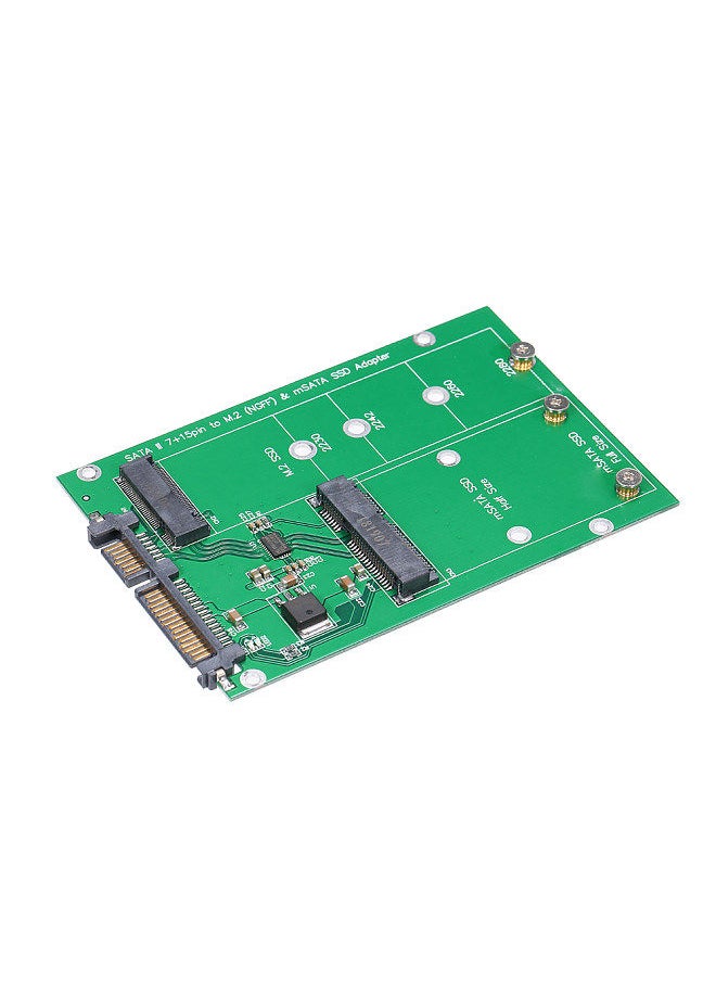 Generic - M.2 NGFF to SATA Adapter Card MSATA SSD to SATA III Converter Support 2230 2242 2260 2280 - Image 1