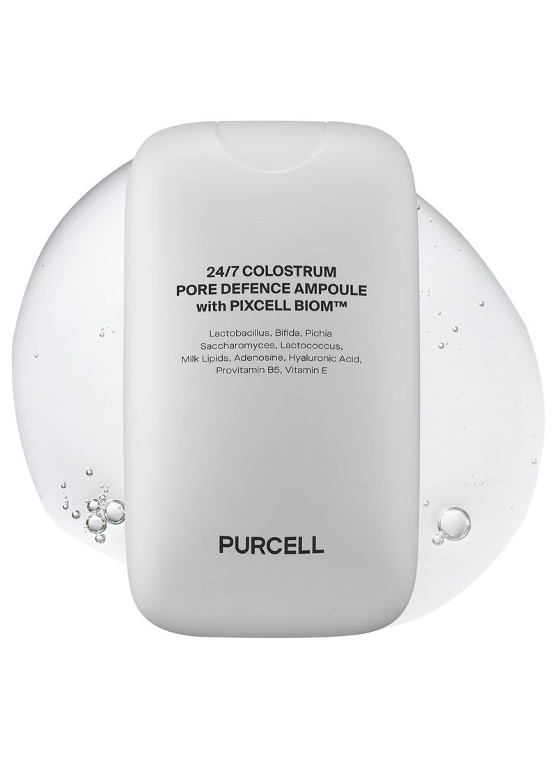 PURCELL بروسيل 24/7 كولستروم أمبول ميست - بشرة زجاجية بترطيب طويل الأمد، بشرة ناعمة خالية من المسام، للاستخدام قبل وبعد المكياج، يحتوي على حمض الهيالورونيك والفيتامينات، مناسب لجميع أنواع البشرة، 1.85 أونصة سائلة. - Image 1