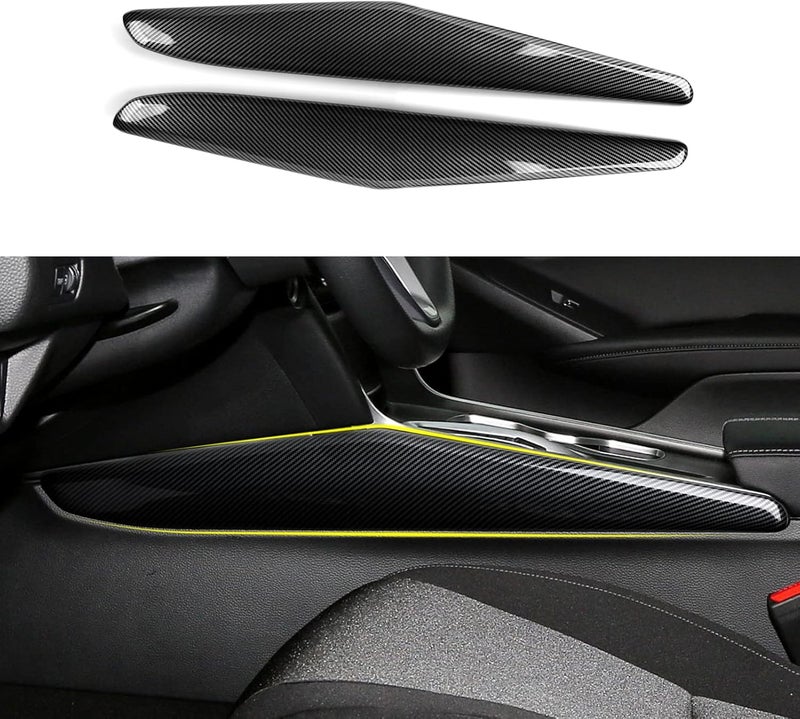 BRMYL Side Gear Shift Panel Strips Decals for Honda Accord 10th Gen (2018-2022) - ABS Carbon Fiber Interior Stickers - Image 1