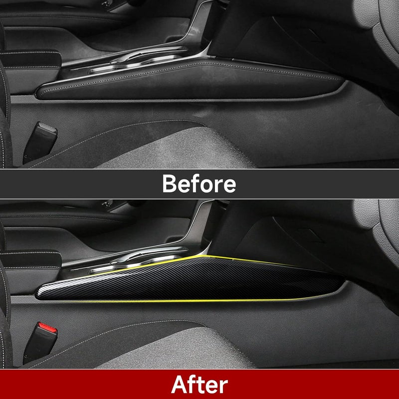 BRMYL Side Gear Shift Panel Strips Decals for Honda Accord 10th Gen (2018-2022) - ABS Carbon Fiber Interior Stickers - Image 3