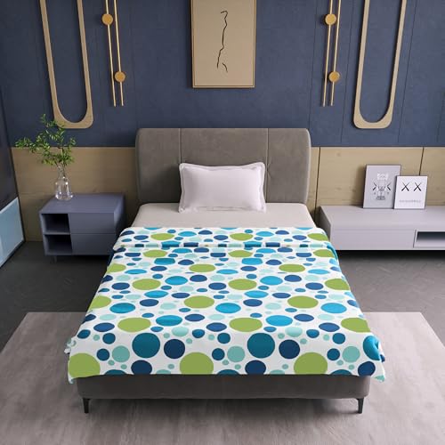 Divine Casa 120 GSM Cotton Printed Soft Lightweight Winter Dohar,AC Blanket,for Single Bed Size (43 x 86 inches, Blue Grotta)| TC - 120 - Image 2