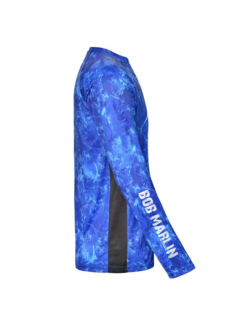 BOB MARLIN Marlin Performance Shirt Grander Blue-Small  - Image 3