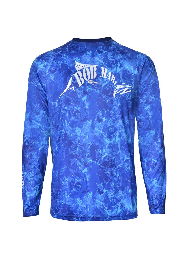 BOB MARLIN Marlin Performance Shirt Grander Blue-Small  - Image 1
