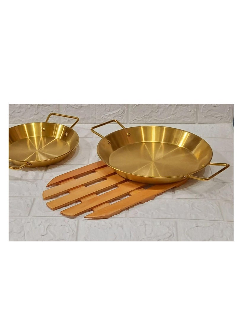 Rectangular beech wood hot pot coaster, strong material, size 45 x 25 cm (2 pieces) - Image 2