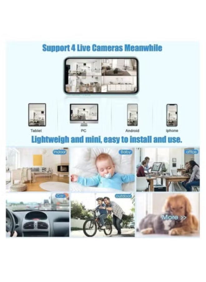 TIGER 2 PACK WiFi Mini Magnetic A9 Wireless Security Cameras – Full HD 1080P Portable Indoor Cameras with Motion Detection, Night Vision & Real-Time Alerts – Compact Wireless Surveillance for Home, Office & Business – Easy Remote Access via App – Ideal for Discreet 24/7 Monitoring  - Image 5