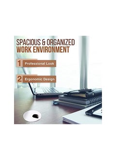 PROMASS promass 6pcs Desk Grommet 1-3/8 inch Table Plastic Wire Cord Cable Grommets Hole Cover, for Office and Home PC Desk Cable Cord Management Organizer (White)  - Image 3