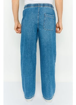 Jack Jones Men Regular Fit Washed Jogger Pant, Blue  - Image 3