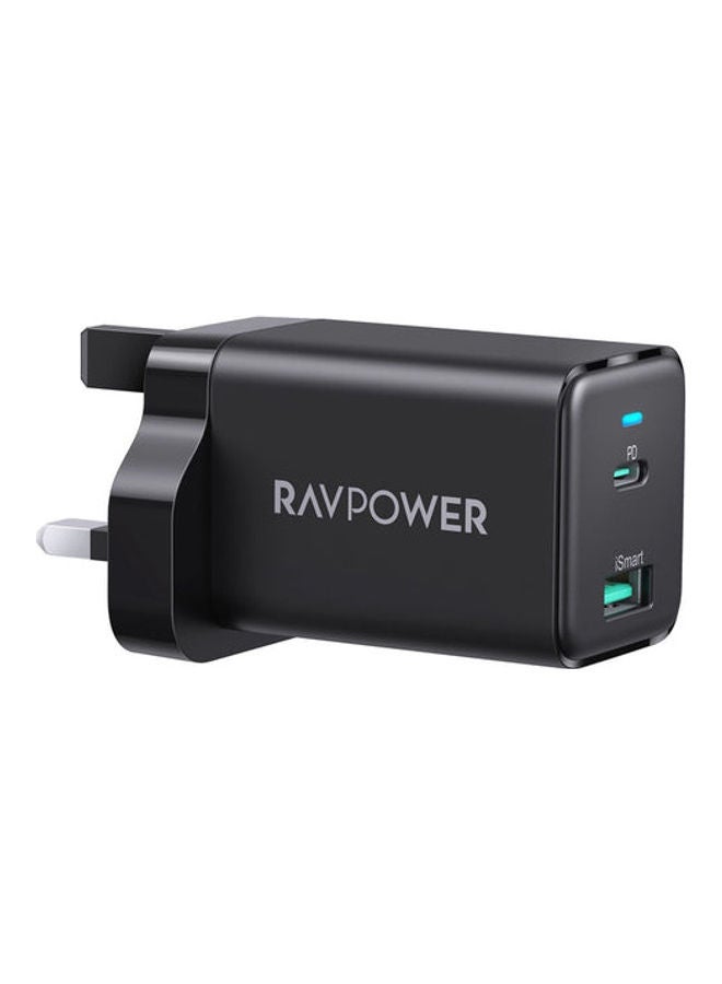راف باور شاحن جداري راف باور بايونير 45 واط بمنفذ USB-C ومنفذ USB-A - اسود أسود - Image 2