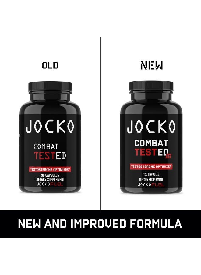 Jocko Fuel Test Booster for Men - Natural Endurance, Stamina, & Strength Booster - Muscle Builder for Men & Nitric Oxide Support with Ginger Root, Shilajit, & Tongkat Ali, 120ct (30 Servings)  - Image 3