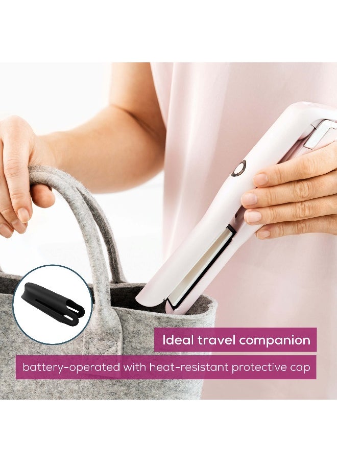 Beurer HS20 Cordless Rechargeable Hair Straightener, USB Charging Cable, 3 Fast-Heating Temperature Settings, Heat-Resistant Cover, Ideal For Travelling  - Image 5