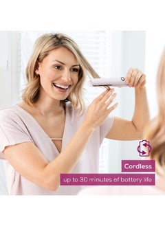 Beurer HS20 Cordless Rechargeable Hair Straightener, USB Charging Cable, 3 Fast-Heating Temperature Settings, Heat-Resistant Cover, Ideal For Travelling  - Image 2