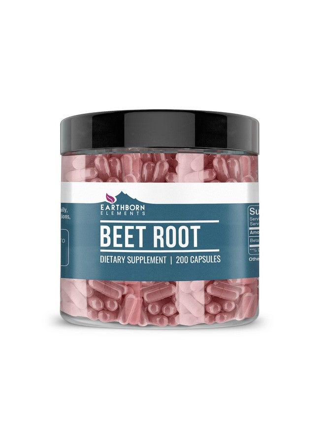 Earthborn Elements Beet Root 200 Capsules, Pure & Undiluted, No Additives - Image 1