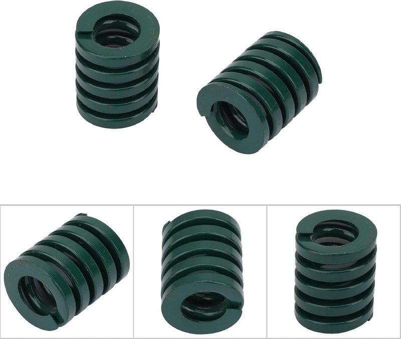 Walfront 2pcs Industrial Die Springs Heavy Duty Green Compression Springs OD 25mm ID 12.5mm for Machinery Equipment (TH25*30mm) - Image 3