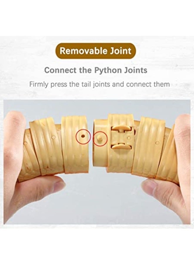 لعبة ثعبان التحكم عن بعد - ثعبان بايثون واقعي يتم التحكم فيه عن بعد للأطفال والكبار، لعبة ثعبان مزيف بالحجم الطبيعي للتحكم عن بعد للمقالب والمتعة في الهواء الطلق وهواة الجمع - Image 4