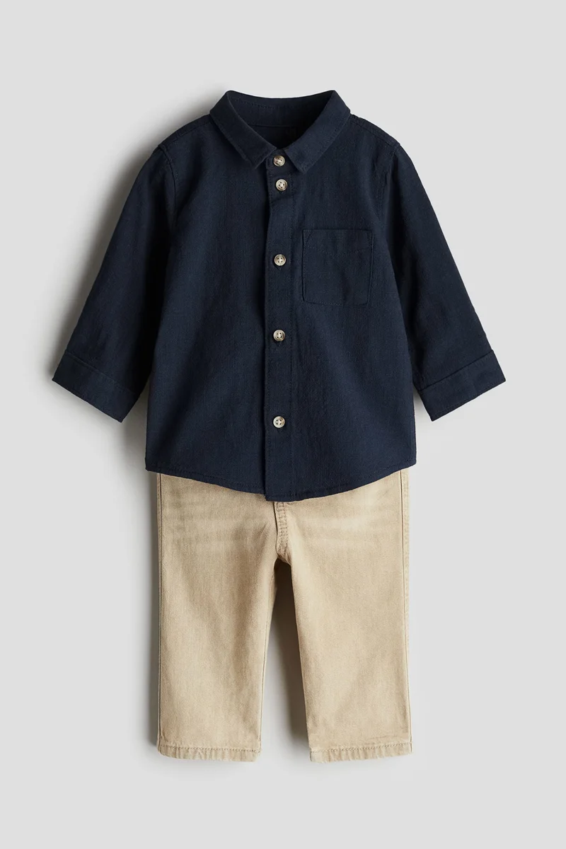 H&M 2-piece shirt and jeans set