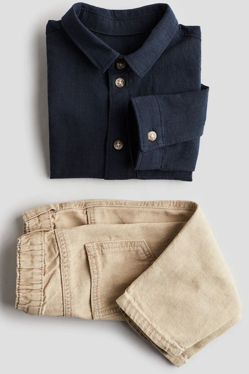 H&M 2-piece shirt and jeans set