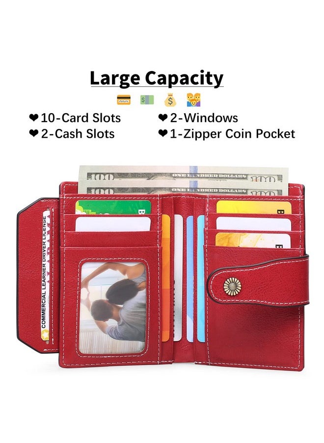 Women'S Genuine Leather Rfid Protected Wallet Bright Red 4.92 X 3.74 X 0.98 In - pzsku/ZD8D0B6576FDC3D6554D1Z/45/_/1718614245/46cccc98-5a7b-4847-8328-9b90c22af027