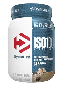 ISO100 Hydrolyzed, 100% Whey Protein Isolate, Cookies & Cream, 1.6 lbs (640 g)
