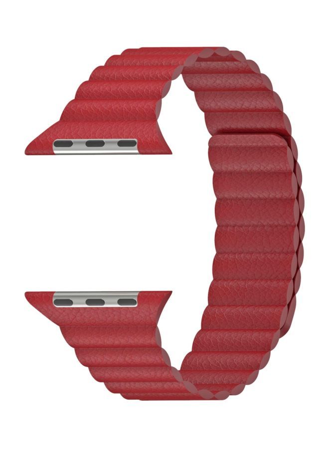 NIBEMINENT Replacement Band For Apple Watch Series 1/2/3/4 38mm Red - Image 1