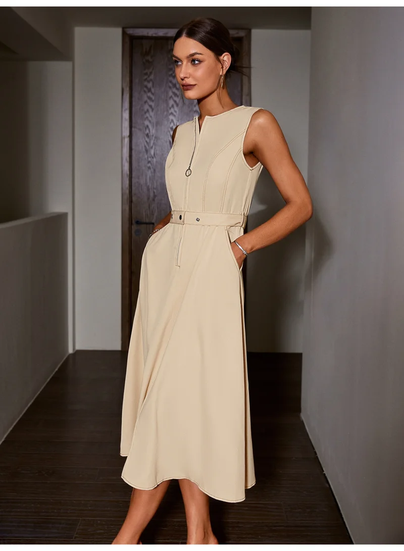 SIMPLEE Women's Summer Elegant DressLight & Comfortable Lightweight Cotton Blend Perfect for Outings