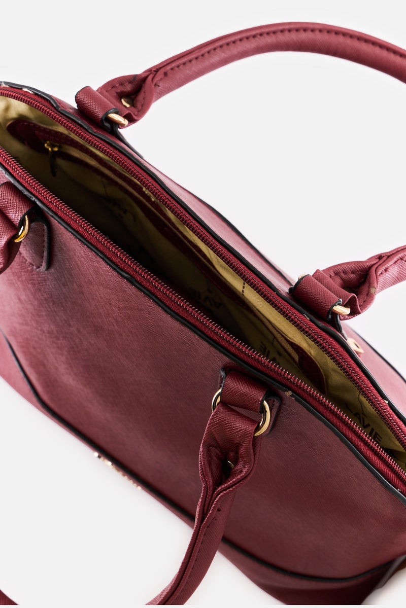 Lavie حقيبة يد بشعار العلامة التجارية للنساء، مارون - Image 3