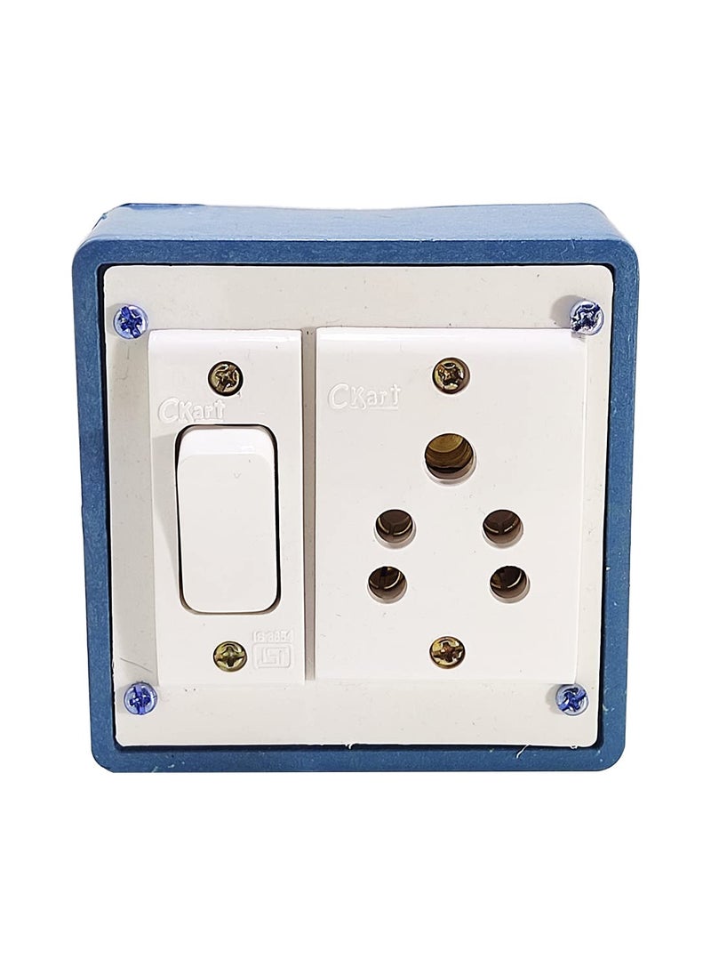 DNP DnP Portable PVCPlastic Switch Board Electric Spy Guard Extension Board 1- Switch ,1- Plug ,2meter Wire with 1 Atteched 3 Pin Power Plug  - Image 1