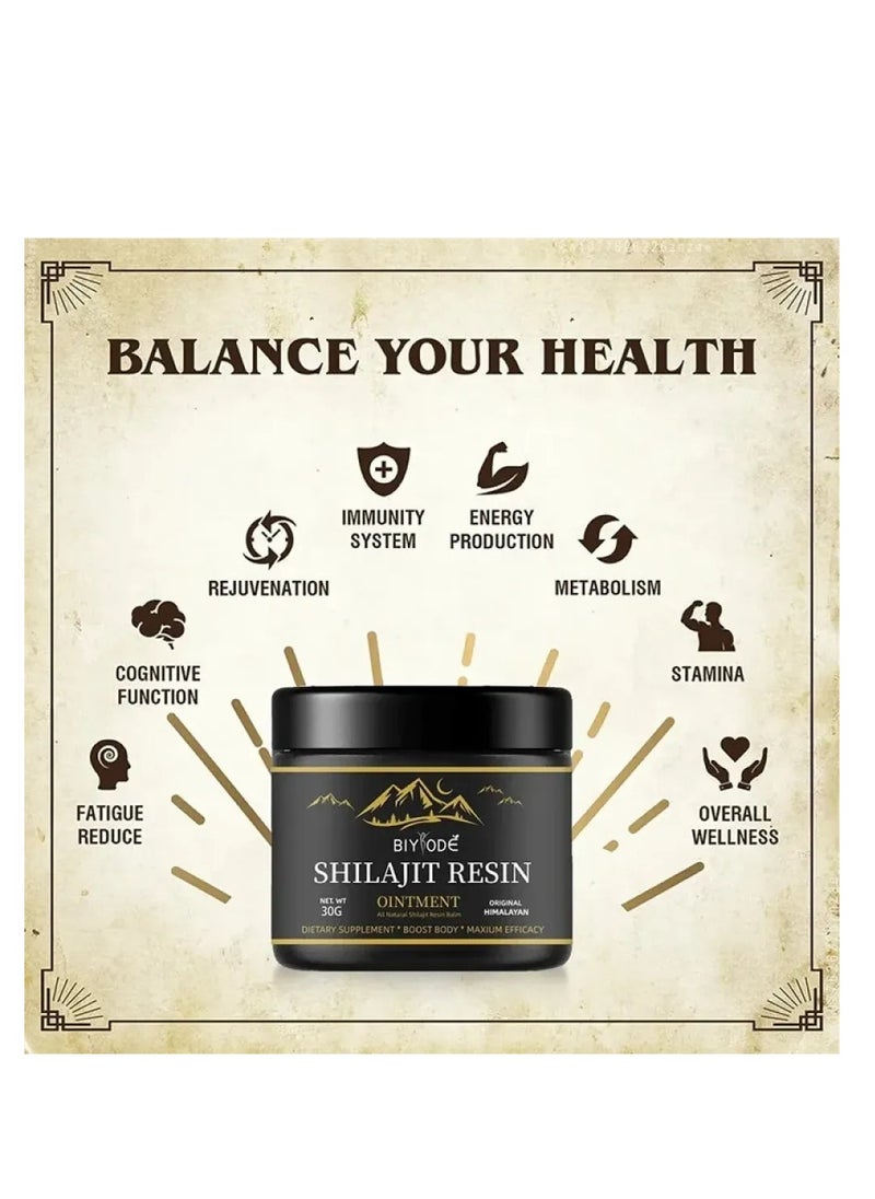 BIYODE Organic Himalayan Shilajit Resin for Men andWomen - PrimalEnergy & Immune Support with 85+Trace Minerals andFulvic Acid  - Image 2