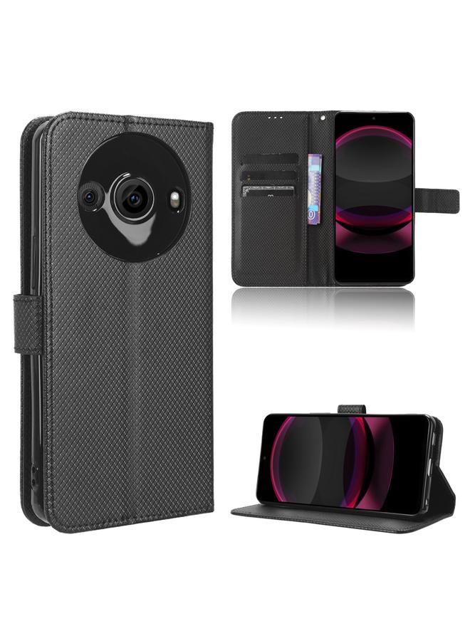 erorex Case For Sharp Aquos R8 Pro / Leica Leitz Phone 3 Diamond Texture Leather Phone Case - Image 1