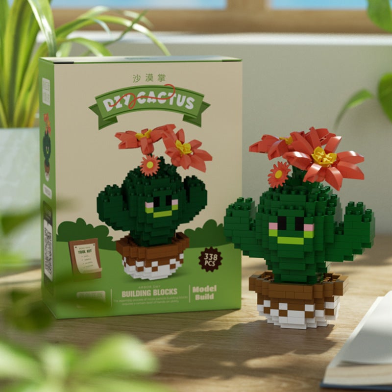 Cactus Building Blocks Set, Compatible with Lego, Desktop Decoration Toy - Image 3