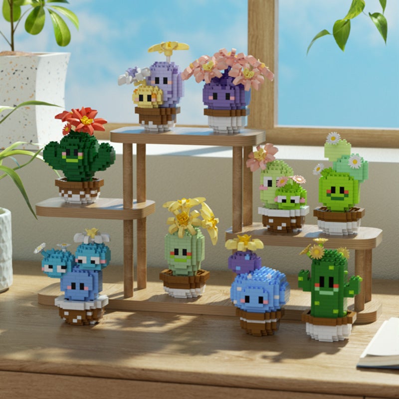 Cactus Building Blocks Set, Compatible with Lego, Desktop Decoration Toy - Image 2